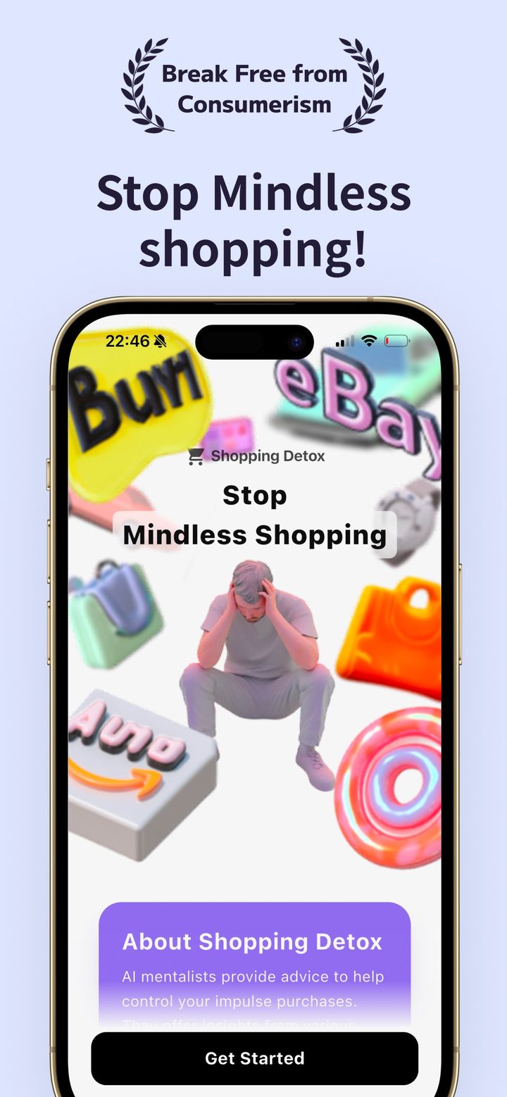 Shopping Detox welcome screen asking whether you really need it